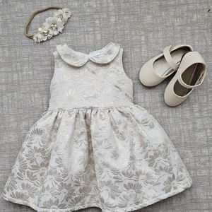 Carters gold Jacquard dress 6 months